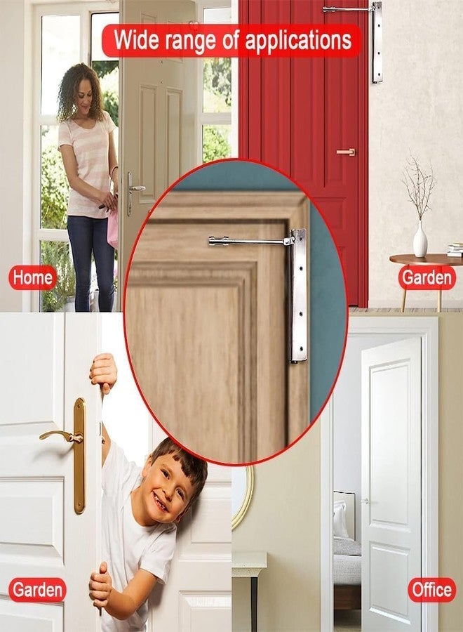 DIKSUL Spring Door Closers for Light Weight Door, Residential Commercial Purpose with Fitting Set, Automatic Door Closer, Easy Install Self-Closing Hinged Doors with Weather Stripping Draft Stopper - Image 5